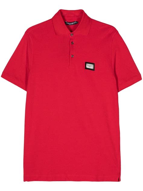 dolce gabbana logo plaque polo|dolce gabbana t shirts men's.